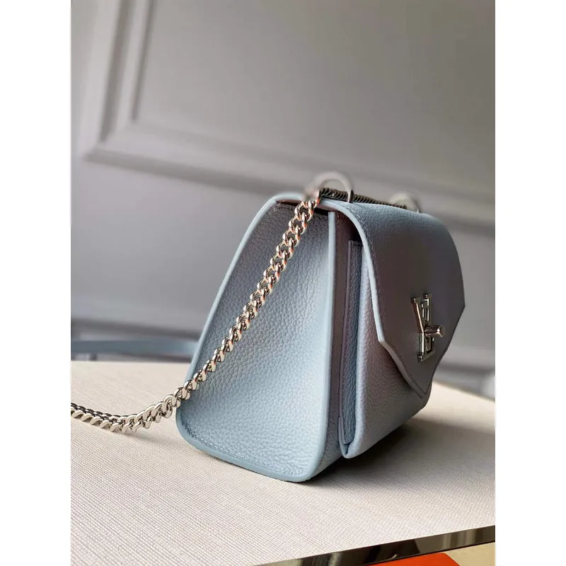 LV M56137 Louis Vuitton Mylockme Chain Bag Light Blue