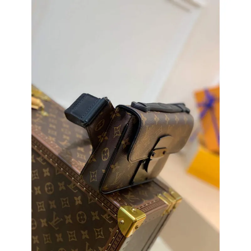 LV M45807 Louis Vuitton S Lock Sling Bag Black
