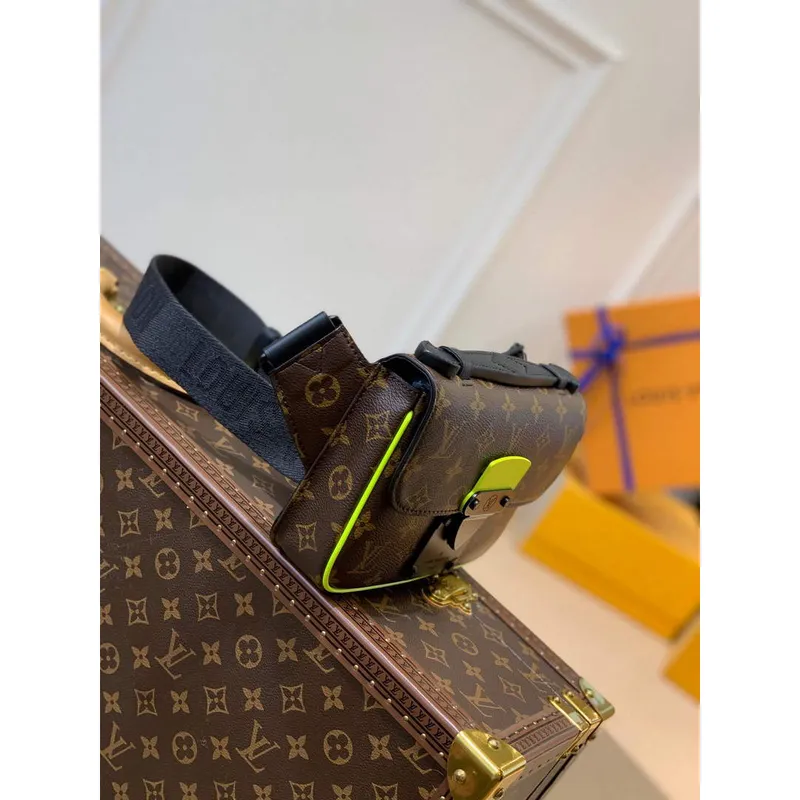 LV M45864 Louis Vuitton S Lock Sling Bag Jaune Fluo