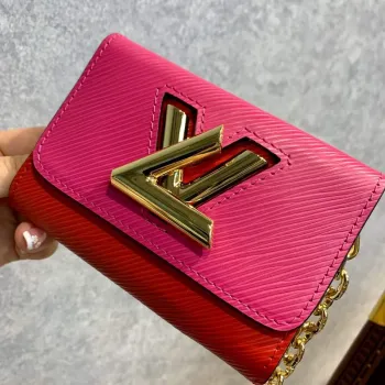 LV M59884 Louis Vuitton Twist MM Handbag Red