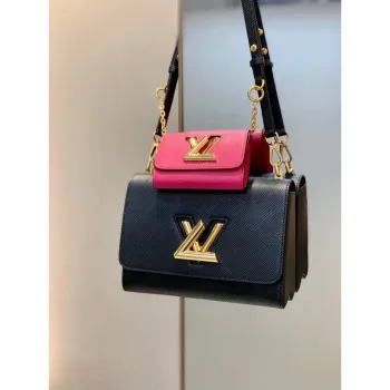 LV M59885 Louis Vuitton Twist MM Handbag Black