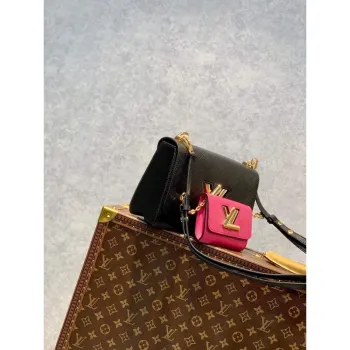LV M59885 Louis Vuitton Twist MM Handbag Black