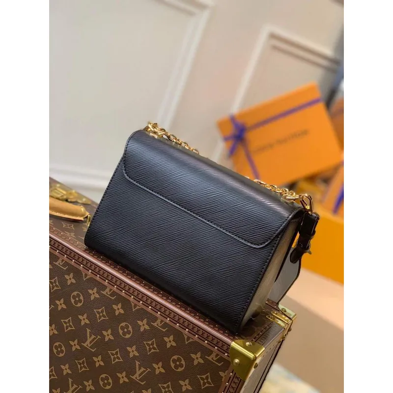 LV M57667 Louis Vuitton Twist MM Epi Handbag M57666 M57669 Black