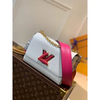 LV M57666 Louis Vuitton Twist MM Epi Handbag M57667 M57669 White