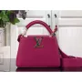 LV M56071 Louis Vuitton Capucines Mini Handbag Deep Rose