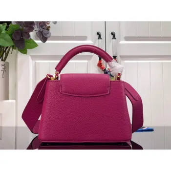 LV M56071 Louis Vuitton Capucines Mini Handbag Deep Rose