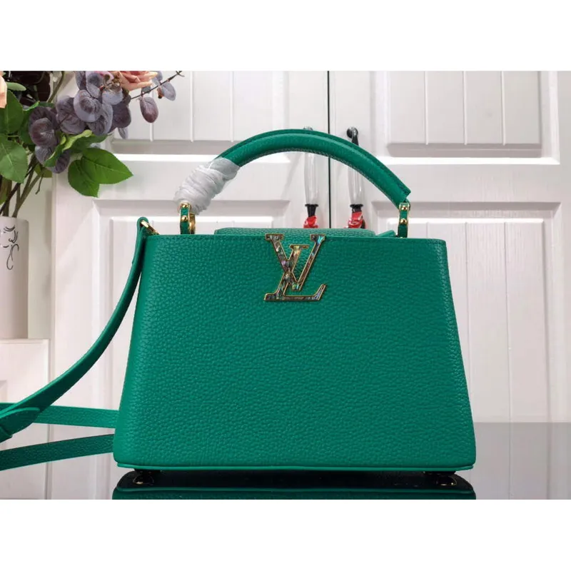 LV M59066 Louis Vuitton Capucines BB Handbag Green