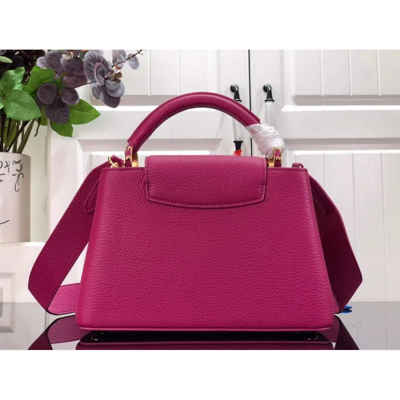 LV M59066 Louis Vuitton Capucines BB Handbag Deep Rose