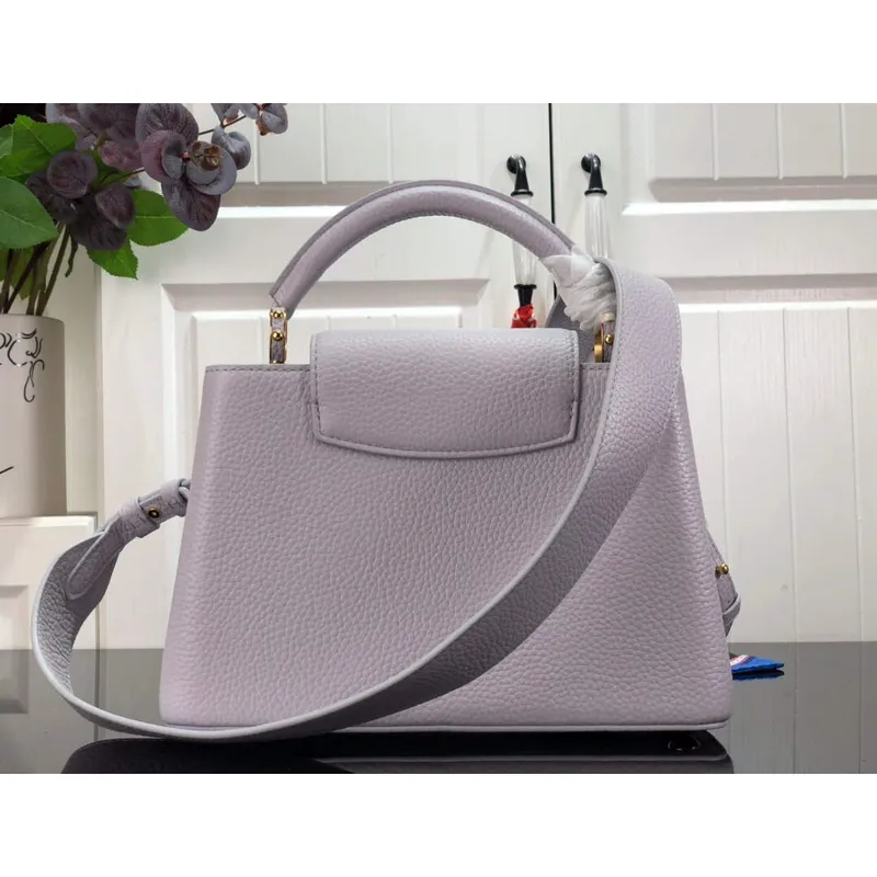 LV M59066 Louis Vuitton Capucines BB Handbag Taro Purple