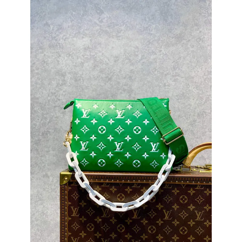 LV M20760 Louis Vuitton Coussin PM Handbag Green