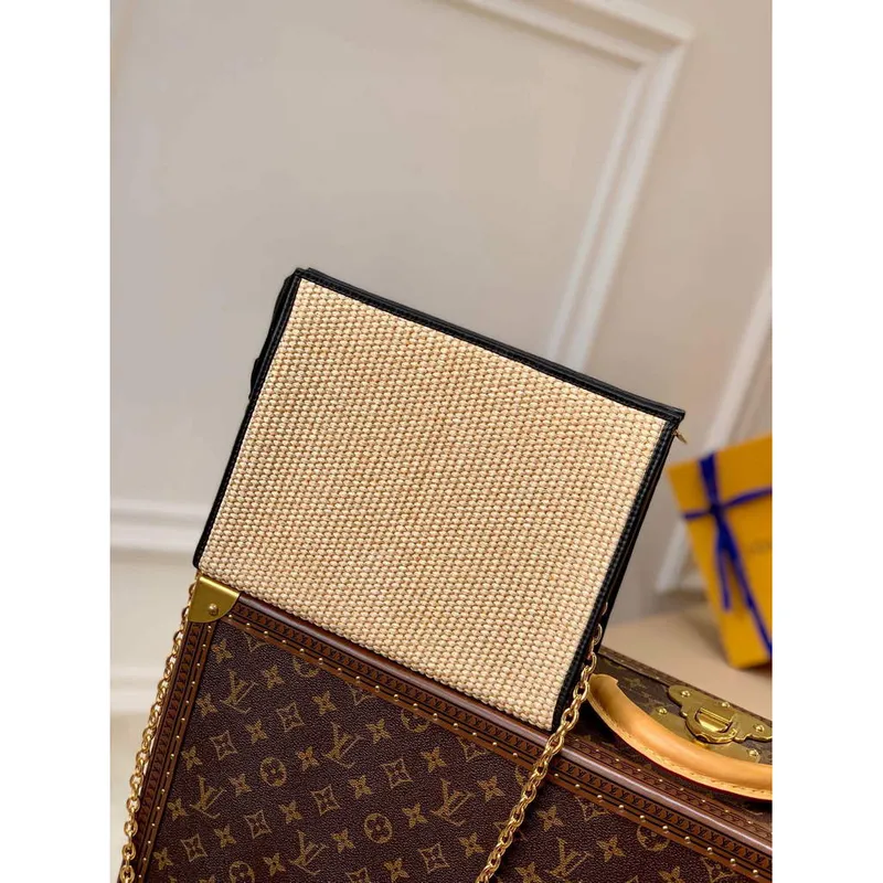 LV M81366 Louis Vuitton Toiletry Pouch On Chain Natural Black