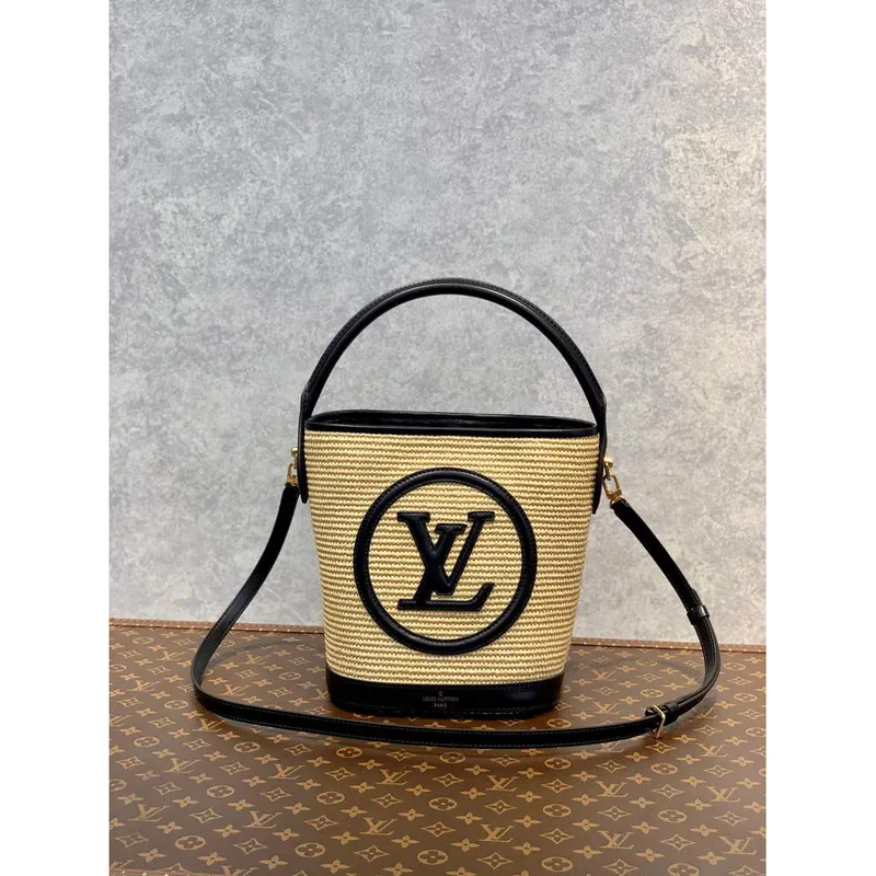 LV M59961 Louis Vuitton Petit Bucket Bag Black