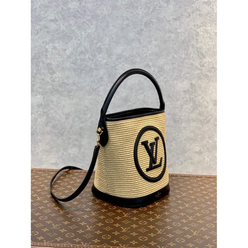 LV M59961 Louis Vuitton Petit Bucket Bag Black