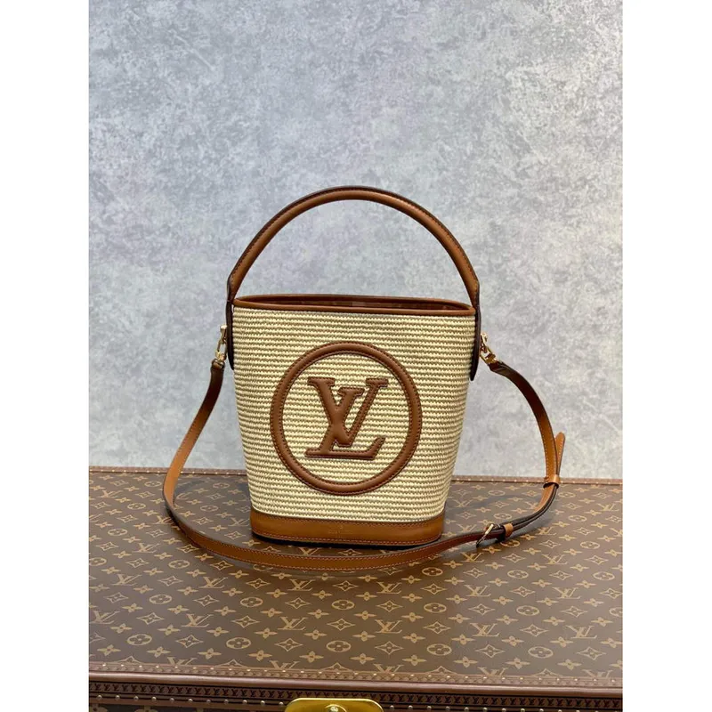 LV M59962 Louis Vuitton Petit Bucket Bag Caramel Brown