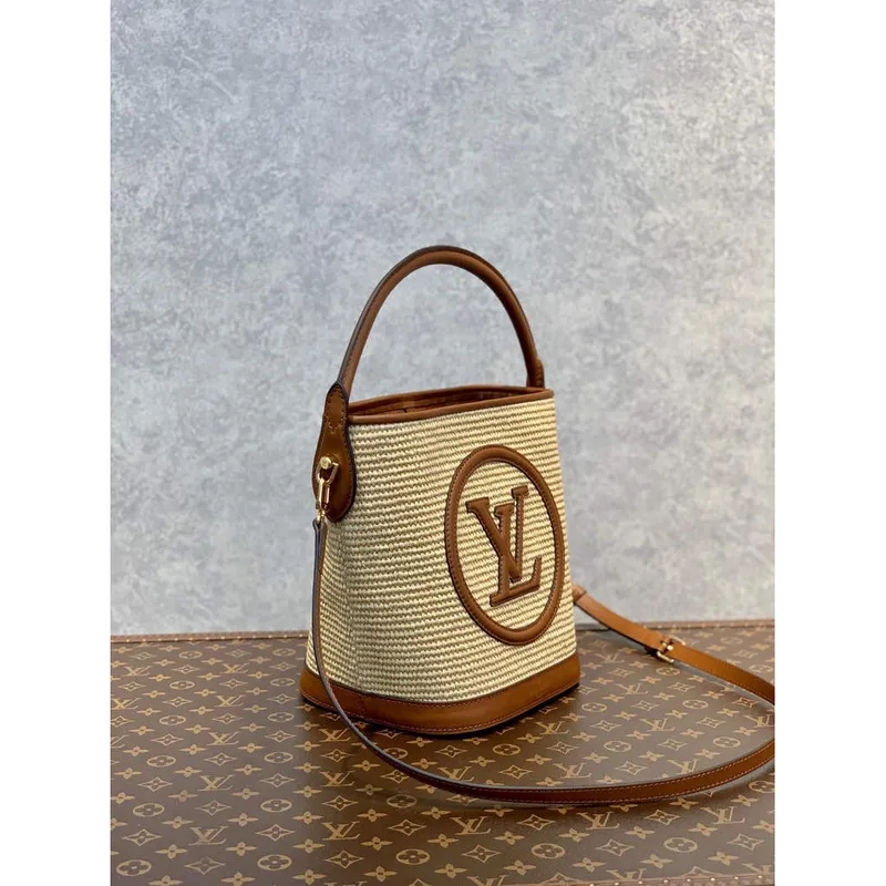 LV M59962 Louis Vuitton Petit Bucket Bag Caramel Brown