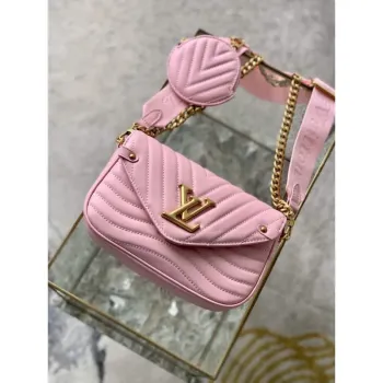 LV M56468 Louis Vuitton New Wave Multi Pochette Leather M56461 Pink