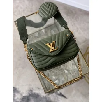 LV M56471 Louis Vuitton New Wave Multi Pochette Leather M56461 Green