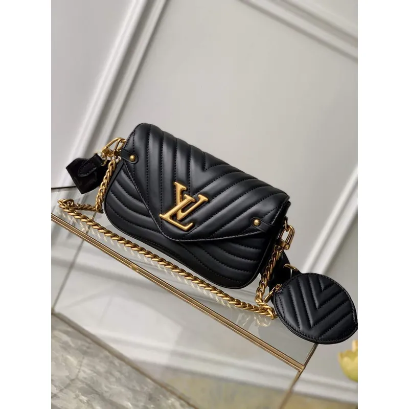 LV M56461 Louis Vuitton New Wave Multi Pochette Leather M58941 Black