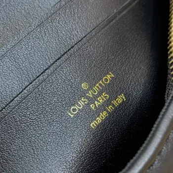 LV M81398 Louis Vuitton Wallet On Strap Bubblegram Black