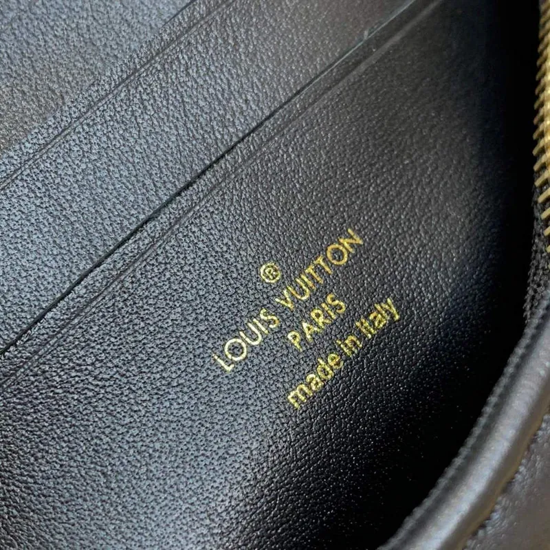 LV M81398 Louis Vuitton Wallet On Strap Bubblegram Black