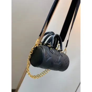 LV M59800 Louis Vuitton Papillon BB Handbag Black