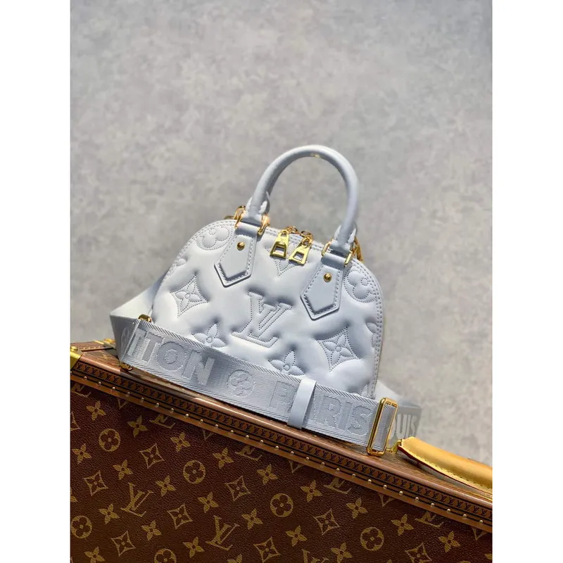 LV M59822 Louis Vuitton Alma BB Handbag Glacier Blue