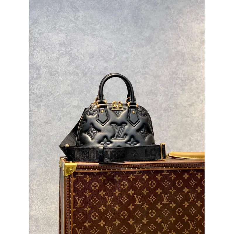 LV M59793 Louis Vuitton Alma BB Handbag Black