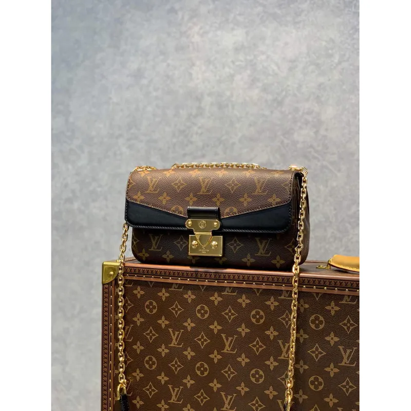 LV M46126 Louis Vuitton Marceau Monogram Handbag Black