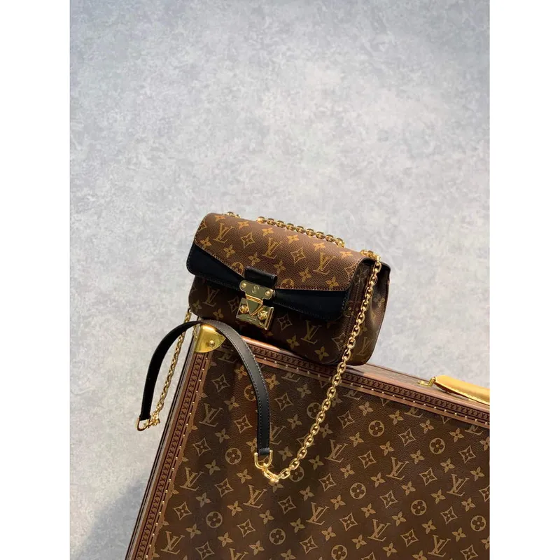 LV M46126 Louis Vuitton Marceau Monogram Handbag Black