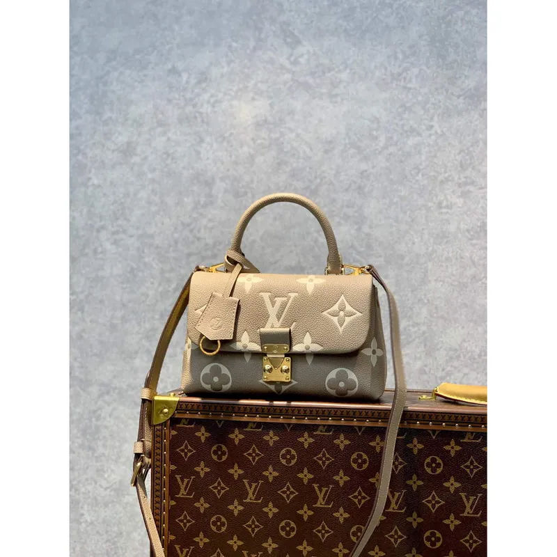 LV M46008 Louis Vuitton Madeleine BB Handbag Monogram Empreinte Leather