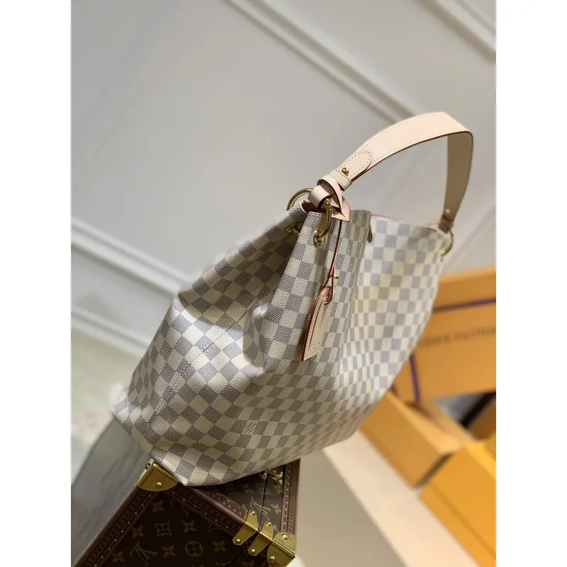 LV N42233 Louis Vuitton Graceful MM Damier azur canvas