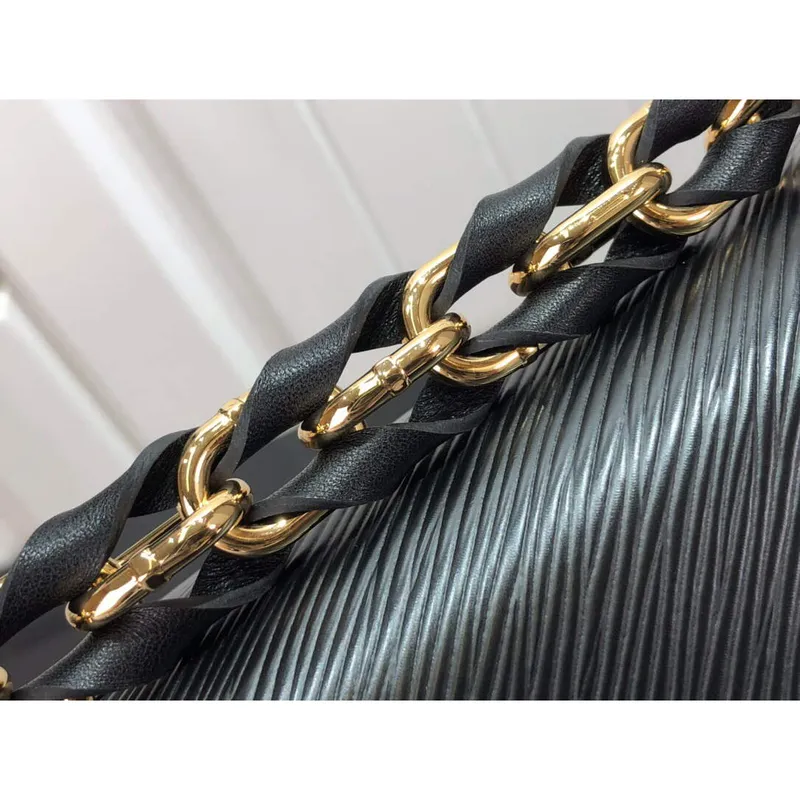 LV M53754 Louis Vuitton Twist MM Epi Grained Cowhide Leather Black