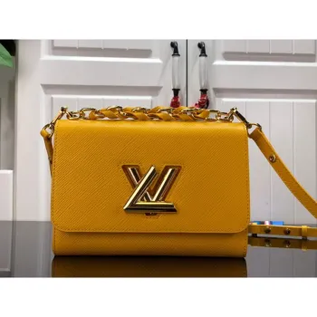 LV M53754 Louis Vuitton Twist MM Epi Grained Cowhide Leather Yellow