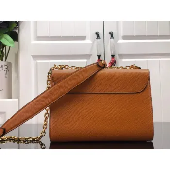 LV M59686 Louis Vuitton Twist MM Gold Miel Brown