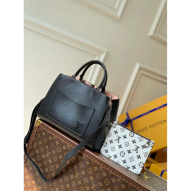 LV M59954 Louis Vuitton Marelle Tote MM Black