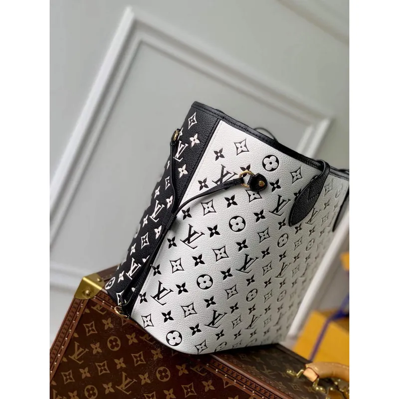 LV M46103 Louis Vuitton Neverfull MM Tote Bag M46102