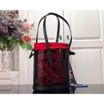 LV M20352 Louis Vuitton Bucket PM Bag Black