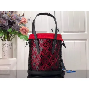 LV M20352 Louis Vuitton Bucket PM Bag Black