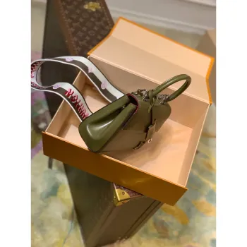 LV M58928 Louis Vuitton Cluny Mini Handbag Brown Green