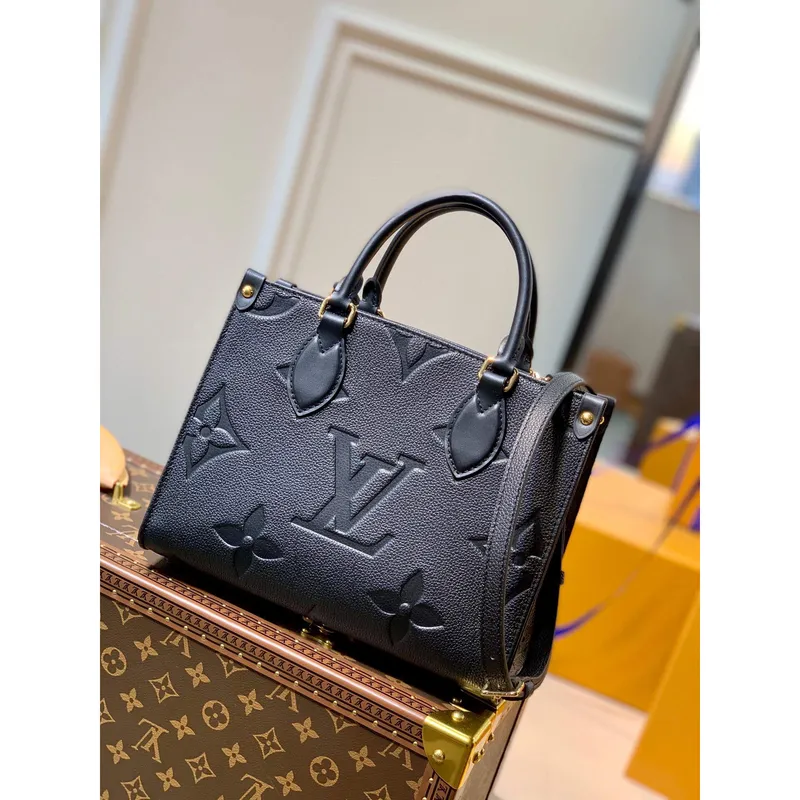 LV M45653 Louis Vuitton Onthego Pm Bag M45779 leather Black