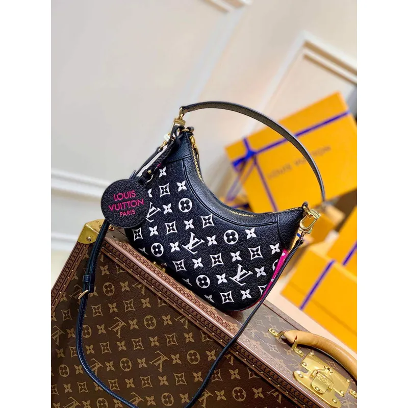 LV M46091 Louis Vuitton Bagatelle BB Bag Black White