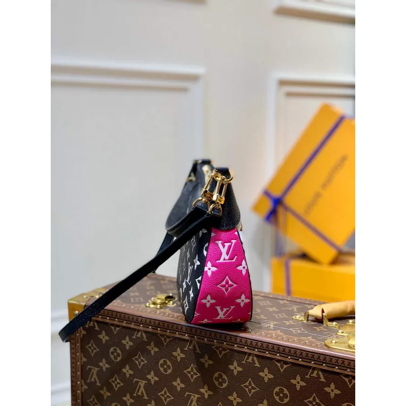 LV M46091 Louis Vuitton Bagatelle BB Bag Black White