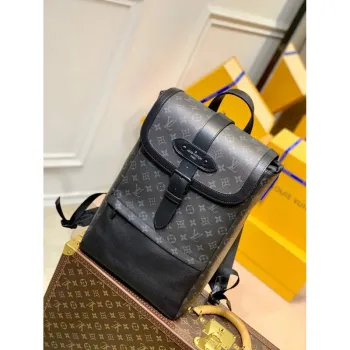 LV M45913 Louis Vuitton Saumur Backpack Black