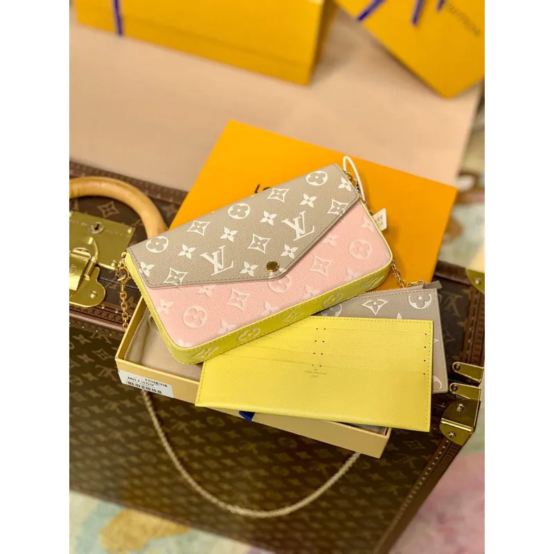 LV M81359 Louis Vuitton Felicie Pochette Bag Pink