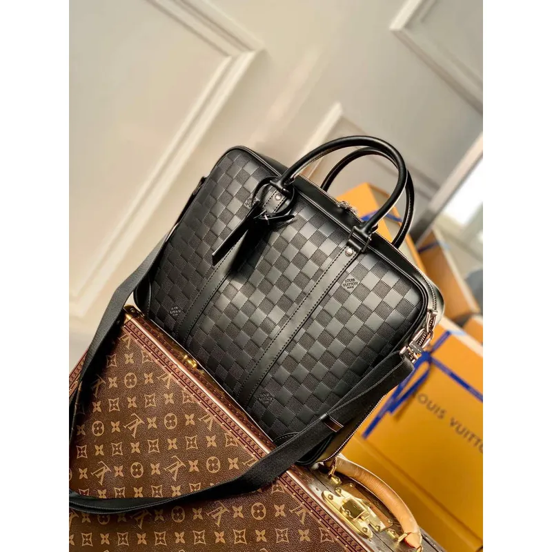 LV N45288 Louis Vuitton Sirius Briefcase Bag Black