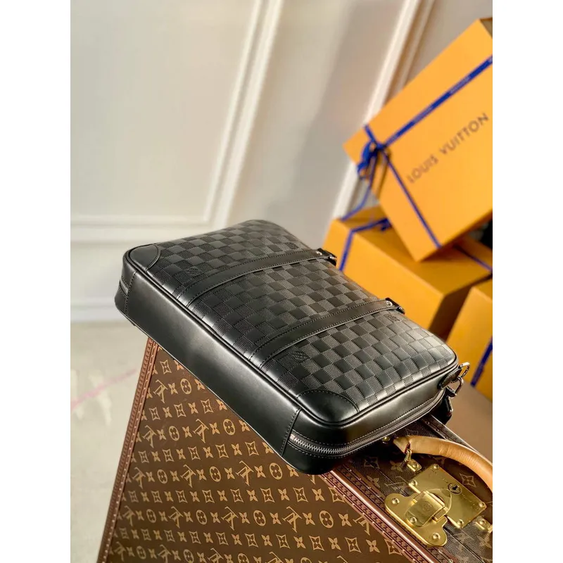 LV N45288 Louis Vuitton Sirius Briefcase Bag Black