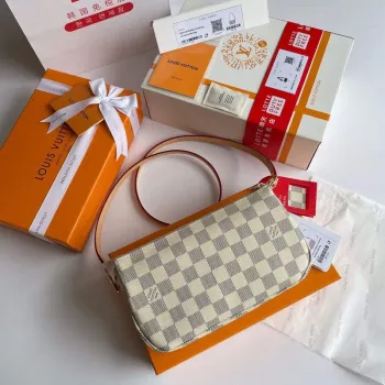 LV N41207 Louis Vuitton Pochette Accessoires Damier azur canvas