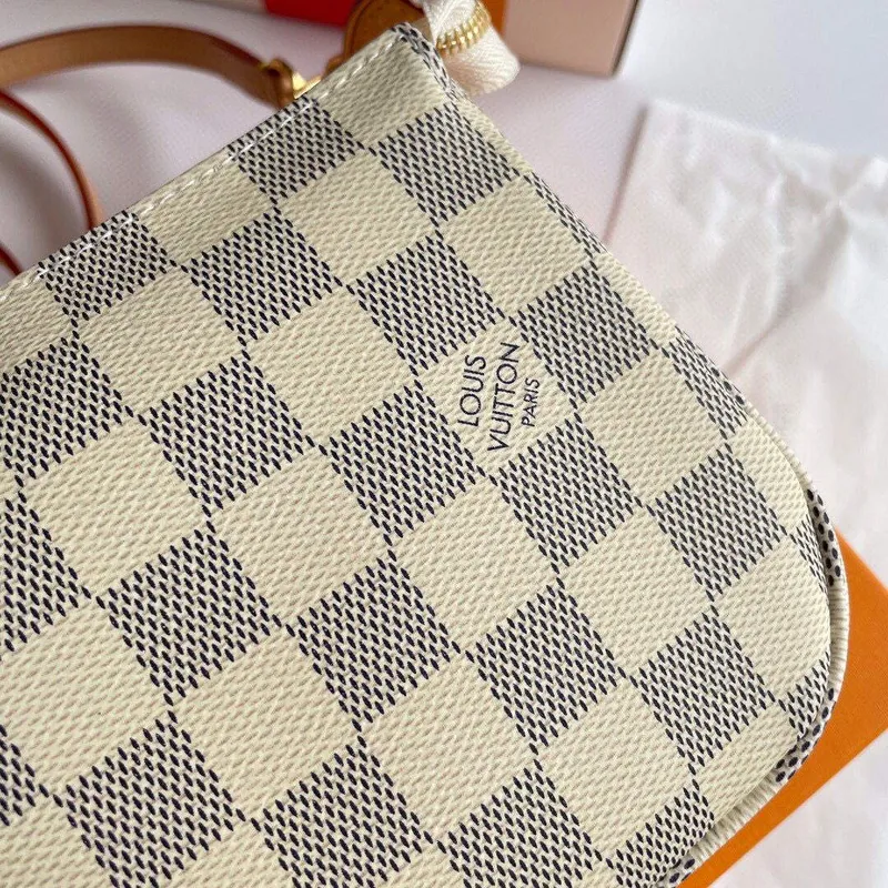 LV N41207 Louis Vuitton Pochette Accessoires Damier azur canvas