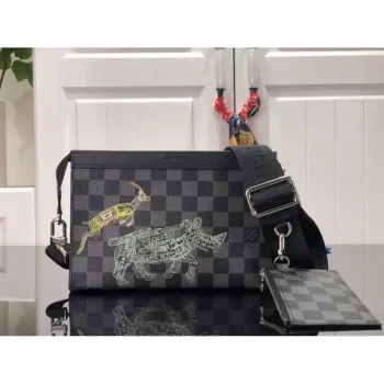 LV N64608 Louis Vuitton Gaston Wearable Wallet Black