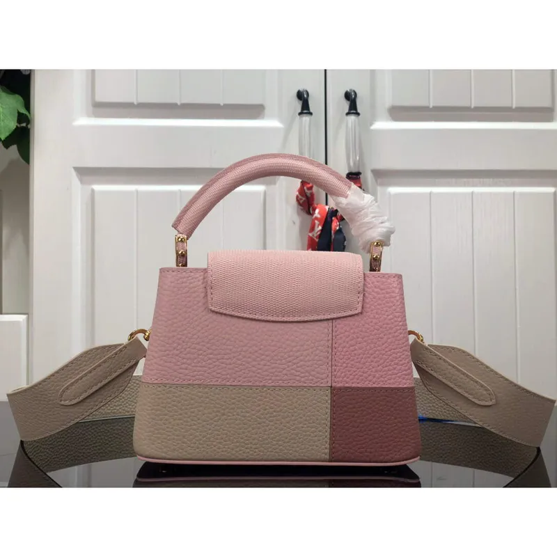 LV M59268 Louis Vuitton Capucines Mini Handbag M59269 Rose